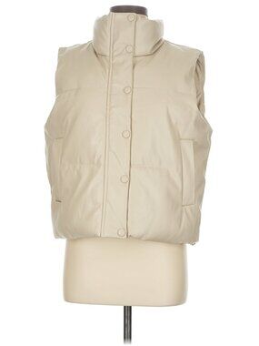 Puffy ivory white vest